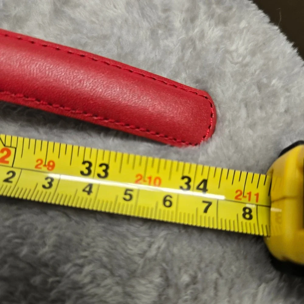 Dame Belt & Bag Red Genuine Leather Skinny Belt Gold Buckle Medium 0826 I